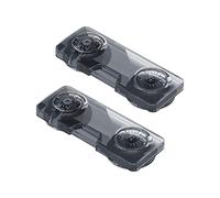 SAFELON 2 Pcs Baby Safety French Transparent Fridge Lock, Childproof Double Door Refrigerator Freezer Lock, Cabinet Cupboard Lock (Trasparente-black)