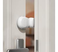 SAFELON 4+2 PCS Baby Safety Automatic Door Stopper, Automatic Door Finger Guards for Kids, Automatic Anti-Pinch Door Stopper, No Drilling& Tools, Easy to Install and Use (White)