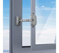 SAFELON Adjustable Window Gap Size Baby Safety Window Restrictor, Childproof Window Safety Lock for Kids&Pets,Easy to Install and Use (2 Pcs, Grey)