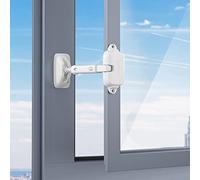 SAFELON Adjustable Window Gap Size Baby Safety Window Restrictor, Childproof Window Safety Lock for Kids&Pets,Easy to Install and Use (2 Pcs, White)