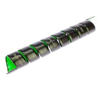 Safeplast Bio Hydraulic Hose Spiral Wrap Ø 20 mm, Durable Cable Spiral and Pipe Cover Protector, Flexible Sleeve, Protective Tube with Wear Indicator, Black-Green, 8 m Length