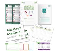 Safer Food Better Business 2025 Kit - Including Fridge Temperature Records Allergen and Food Labels - Simplified Food Safety System For Caterers Small Food Businesses Compliance - No Fridge Records