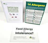 Safer Food better Business for Indian, Pakistani, Bangladeshi & Sri lankan Cuisines with 13 month diary & 13 month refrigeration records all in 1 manual. includes 2 x Food Allergen Signs.