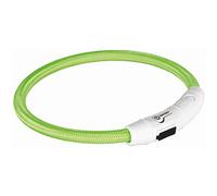 Trixie Flash Light Ring USB Dog Visibility Green - Extra Small/Small