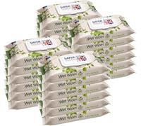 Safer Touch Wet Wipes, Jasmine Scented,1920 wipes (80 x 24 Packs) | Gentle Water-Based Face & Makeup Wipes, Alcohol-Free for Hands, Face & Body