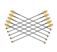 SaferCCTV(TM) 10pcs 8inch/0.7ft/20cm RP SMA Female to uFL/u.FL/IPX/IPEX RF Coaxial Cable Pigtail Adapter Connector for Mini PCIe Cards Xbox Wifi Adapter FPV Antenna Transmitter GSM/3G/GPS/4G