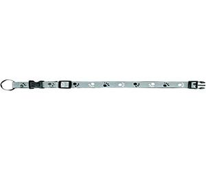 SaferLife Silver Reflect collar, XS-S: 22-35 cm/15 mm, black/silver grey