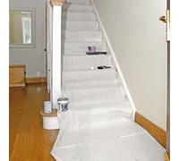 Safero Pack of 2 Staircase Cotton Dust Sheets for Decorating Size 24 feet X 3 feet for Home Decor, Stairways, Floor, Runner and Corridors - Twill Dust Sheet Protector Roll for Painting,Dust and Dirt