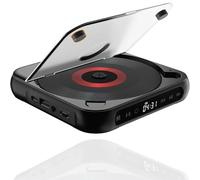 Saferplus Portable CD Player,Bluetooth-Compatible Hi-Fi Sound,Rechargeable Cd Player,Compact&Lightweight Music Player,for Travel, Car, Home(Black)