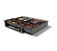 Safescan 4141T2 Adjustable Tray that Organises The Cash Inside Your Cash Drawer - Till Drawer Tray with 6 Note and 8 Coin Slots - Suitable for The Safescan SD-4141 and HD-4141S Cash Register Drawers