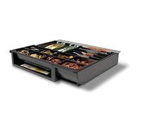 Safescan 4141T2 Adjustable Tray that Organises The Cash Inside Your Cash Drawer - Till Drawer Tray with 6 Note and 8 Coin Slots - Suitable for The Safescan SD-4141 and HD-4141S Cash Register Drawers