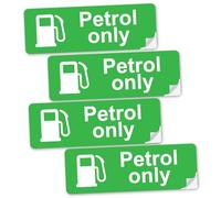 SAFESIGN Petrol & Diesel Stickers - Self Adhesive Waterproof Sticker for Fuel Cap & Tank (PETROL)