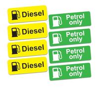 SAFESIGN Petrol & Diesel Stickers - Self Adhesive Waterproof Sticker for Fuel Cap & Tank (PETROL & DIESEL)