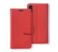 SafeSleeve Anti Radiation RFID iPhone Case: iPhone Xs Max ELF & RF Blocking Identity Theft Protection Wallet (Red)