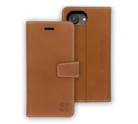 SafeSleeve EMF Protection Anti Radiation Compatible with iPhone 16e Case, RFID EMF Blocking, Card Holder Wallet, Adjustable Stand Cell Phone Case (Leather)