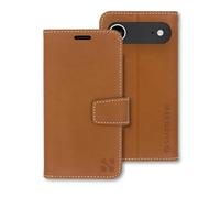 SafeSleeve EMF Protection Anti Radiation for iPhone 17 Air - Vegan Leather iPhone 17 Air Case with Card Holder, Military-Grade Shielding, 3-Card Slots with Built-in Stand (Genuine Leather)