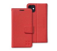 SafeSleeve EMF Protection Anti Radiation iPhone Case: iPhone 12 Mini RFID EMF Blocking Wallet Cell Phone Case (Red)