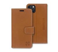 SafeSleeve EMF Protection Anti Radiation iPhone Case: iPhone 13 Mini RFID EMF Blocking Wallet Cell Phone Case (Leather)
