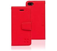 SafeSleeve EMF Protection Anti Radiation iPhone Case: iPhone SE 1 and iPhone 5/5s RFID EMF Blocking Wallet Cell Phone Case (Red)