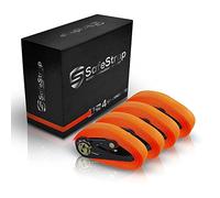 SafeStrap Extremely Robust Tie Down Ratchet Straps - 1600kg capacity - 4 Pack 6m - EN 12195-2 Compliant Test Winner - Orange