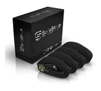 SafeStrap Extremely Robust Tie Down Ratchet Straps - 1600kg capacity - 4 Pack 6m - EN 12195-2 Compliant Test Winner - Black