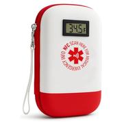 SafeTag Insulin Travel Cooler Case with NFC Medical ID - TSA Approved Diabetic Medication Organizer with Temperature Display & 2 Ice Packs - Keeps Insulin Cool and Emergency Info Accessible Anywhere