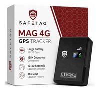 SafeTag Mag 4G - Rechargeable & Magnetic 4G GPS Tracker for Car, Van, Motorbike, Caravan, etc. 90 Day Standby, Real Time Tracking & Instant Alerts, 7 Day Free Trial & SIM Included, Designed in the UK