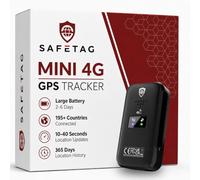 SafeTag Mini 4G - Rechargeable Mini GPS Tracker for Cars, Vans, Motorbikes & More. 195+ Countries, Real Time Tracking and Instant Alerts, 7 Day Free Trial & SIM Included, Designed in the UK