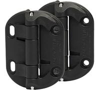 Safetech Hardware Neutral Tension Hinges Without Spring, Garden, Pedestrian Outdoor Gate Hinges for Metal Gates up to 20kgs, Non Corrosive & Fast Installation Design, Square Gate Hinge (SHN-90L Black)