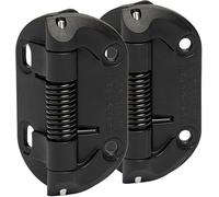 Safetech Hardware Self Closing Gate Hinges, Fixed Tension Pool & Outdoor Hinges Regular Duty Spring Gate Hinges for Any Square Post Metal, Wood & Aluminum Fencing Gates up to 14kgs (SHF-90L Black)