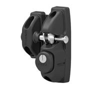 Safetech Hardware Single Sided Key Lockable Gravity Gate Latch with 2 Independent Latching Hooks for Added Security, Child Safe Fence Gate Latch Lock for Metal, Wood, Vinyl Fences (SLV Viper X1 Black)