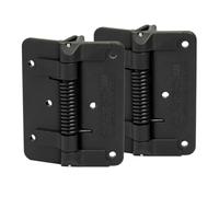 Safetech Hardware Wide Leaf Self Closing Gate Hinges, Fixed Tension Pool & Outdoor Hinges for Gates up to 22kg. Spring Gate Hinges for Any Square Post Metal, Wood & Aluminum Fencing (SHW-110LF)