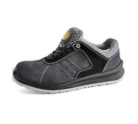 SAFETOE Comfort Wide Fit Safety Shoes - 7331 Man Light Weight Safety Trainers with Composite Plastic Toe Cap, Metal Free Women Size Work Shoes Boots with Breathable Leather Gray 7 UK