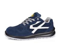 SAFETOE Lightweight Safety Trainers - 7328 Breathable Leather Safety Shoes with Composite Steel Toe Cap, Comfort Non Metal Wide Fit Work Trainers Boots for Man & Women Size