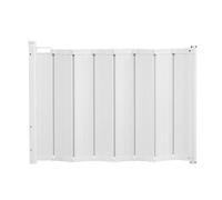 Safetots Automatic Folding Retractable Baby Gate, 55cm - 89cm, White, Folding Stair Gate for Babies, Retractable Safety Gate