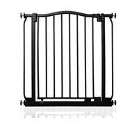 Safetots Curved Top Safety Gate, 71Cm - 80Cm, Matt Black, Pressure Fit Stair Gate