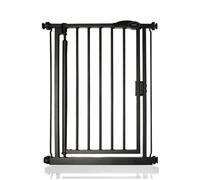 Safetots Pressure Fit Self Closing Stair Gate, Extra Narrow, 61cm - 66.5cm, Matt Black, Auto Closing Baby Gate, Safety Barrier for Toddler, Easy Installation