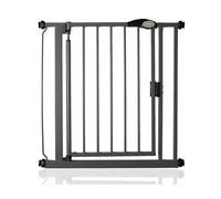 Safetots Pressure Fit Self Closing Stair Gate, 75cm - 82cm, Slate Grey, Auto Closing Baby Gate, Safety Barrier for Toddler, Easy Installation