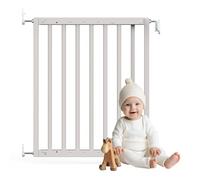 Safetots Chunky Wooden Baby Gate, Oatmeal, 63.5cm-105.5cm, Screw Fit