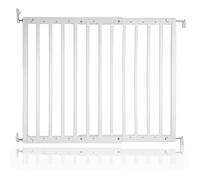 Safetots Chunky Wooden Screw Fit Stair Gate, White, 63.5cm - 105.5cm, Wood Baby Gate, Screw Fit Safety Barrier, Stylish Design and Practical Safety Gate, Easy Installation