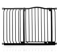 Safetots Curved Top Safety Gate, 107cm - 116cm, Matt Black, Pressure Fit Stair Gate, Baby Gate for Doors Hallways and Spaces, Safety Barrier, Easy Installation