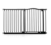 Safetots Curved Top Safety Gate, 125cm - 134cm, Matt Black, Pressure Fit Stair Gate, Baby Gate for Doors Hallways and Spaces, Safety Barrier, Easy Installation