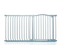 Safetots Curved Top Safety Gate, 134cm - 143cm, Matt Grey, Pressure Fit Stair Gate, Baby Gate for Doors Hallways and Spaces, Safety Barrier, Easy Installation