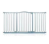 Safetots Curved Top Safety Gate, 143cm - 152cm, Matt Grey, Pressure Fit Stair Gate, Baby Gate for Doors Hallways and Spaces, Safety Barrier, Easy Installation