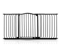 Safetots Curved Top Safety Gate, 152cm - 161cm, Matt Black, Pressure Fit Stair Gate, Baby Gate for Doors Hallways and Spaces, Safety Barrier, Easy Installation