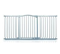 Safetots Curved Top Safety Gate, 152cm - 161cm, Matt Grey, Pressure Fit Stair Gate, Baby Gate for Doors Hallways and Spaces, Safety Barrier, Easy Installation