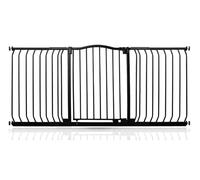 Safetots Curved Top Safety Gate, 161cm - 170cm, Matt Black, Pressure Fit Stair Gate, Baby Gate for Doors Hallways and Spaces, Safety Barrier, Easy Installation