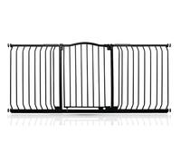 Safetots Curved Top Safety Gate, 170cm - 179cm, Matt Black, Pressure Fit Stair Gate, Baby Gate for Doors Hallways and Spaces, Safety Barrier, Easy Installation