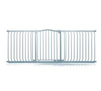 Safetots Curved Top Safety Gate, 188cm - 197cm, Matt Grey, Pressure Fit Stair Gate, Baby Gate for Doors Hallways and Spaces, Safety Barrier, Easy Installation