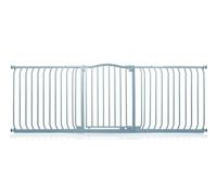 Safetots Curved Top Safety Gate, 197cm - 206cm, Matt Grey, Pressure Fit Stair Gate, Baby Gate for Doors Hallways and Spaces, Safety Barrier, Easy Installation